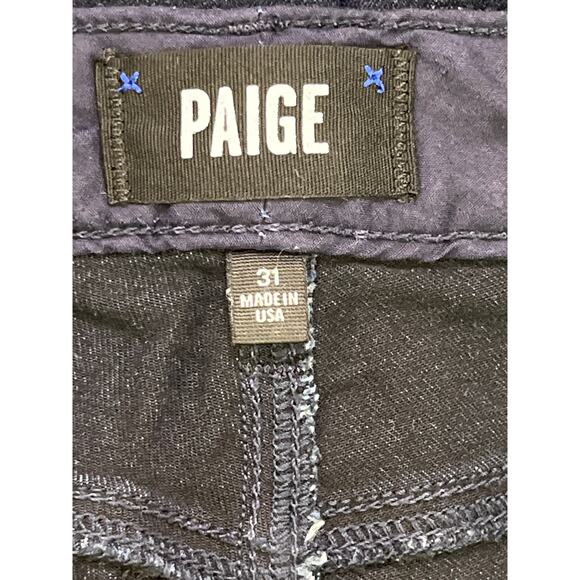 Paige Manhattan Bootcut Jeans Mirabelle Wash Dark Denim Women’s 31 Made USA - Picture 3 of 9